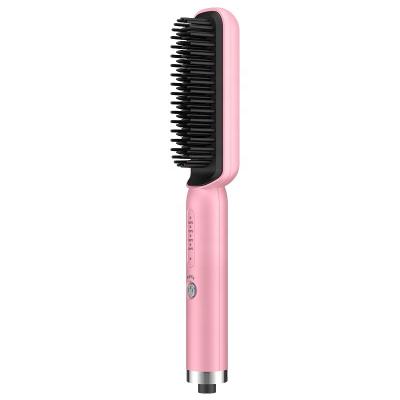 China Popular Hair Straightener Styling Comb Brush 15 Seconds Low Price Fast Heating Electric Hair Brush Straightener for sale