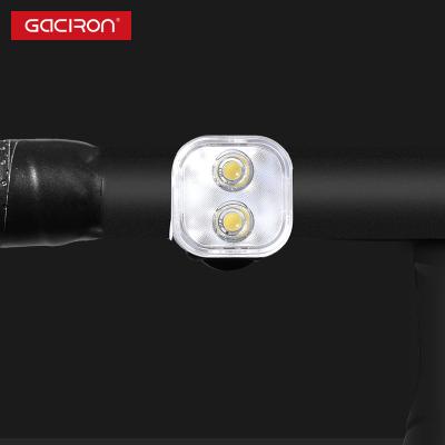 China 6working Modes Gaciron 300 Degree Waterproof Bicycle Bike Light Front Handlebar Light Rechargeable Transparent Light for sale