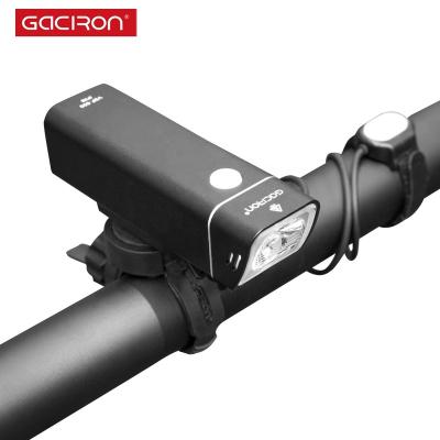 China Aluminum Alloy Gaciron 600 Lumens Night Cycling Rechargeable Led Bicycle Front Light For Road Bike for sale