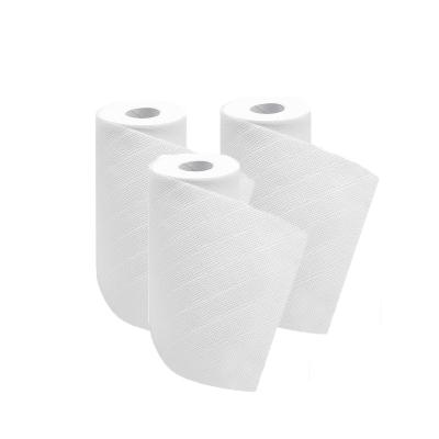 China Restaurant / Home 2 Ply Embossed Roll Kitchen Premium Recycled Cleaning Paper Roll 2 Kitchen Paper Towels for sale