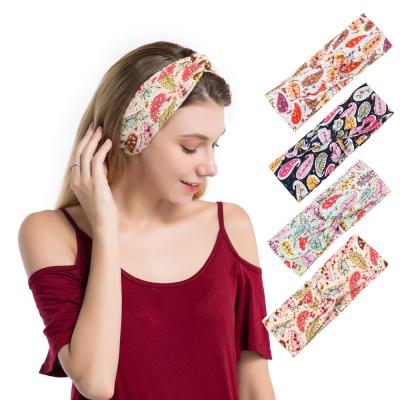 China Latest Vintage Fashion Printing Hair Bands Headband Hair Bands For Women Hair Accessories for sale