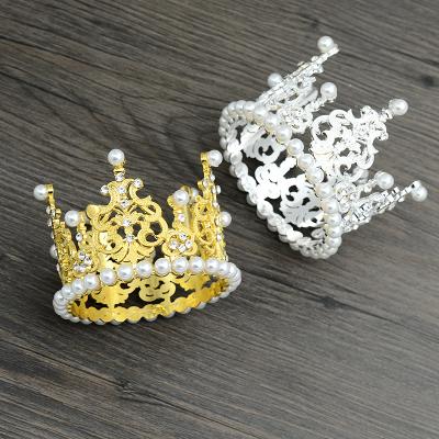 China Princess Pearl Alloy Hair Crown Headband Crown For Bridal Hair Accessories for sale