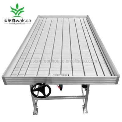 中国 Fruits Flowers Vegetable Growth Manually Controlled Ebb And Flow Greenhouse Rolling Benches 販売のため