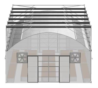 中国 High Quality And Strong PE Film Stable Structure Single Span Greenhouse 販売のため