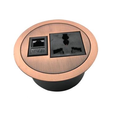 China Modern Power Grommet Office Desk Recessed Power Outlet Socket for sale