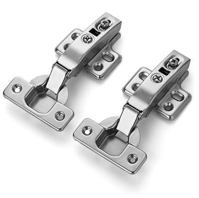 China Modern Satin Nickel 1/2 Inch Face Frame Concealed Kitchen Cabinet Door Hinges Hardware for sale