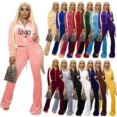 China Anti-pilling 2021 2 Piece Set Women Jogger Suit Pants Two Piece Set for sale