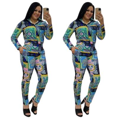 China 2021 Falls QUICK DRY High Quality Leisure 2 Pieces Set Colorful Women Clothing Fashion Pants Two Piece Set for sale