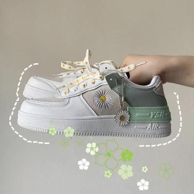 China DAMPING 2021 wang women's shoes red sneakers small Daisy Sports Shoes White Shoes ban xie sheng spring xue korean for sale