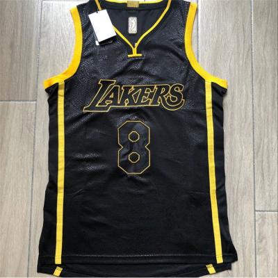 China Bryant Team Uniform Basketball Jerseys Black Snake Front 8 Breathable 24embroidery Back Polyester NB Jerseys Quick Dry for sale