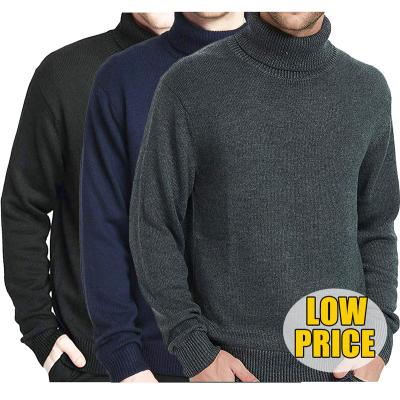 China Anti-wrinkle China Sweater Supplier Custom/Wholesale Fashion Low Price Winter Men Knit Thick Woolen Sweater Men Casual Turtle Neck Sweater for sale