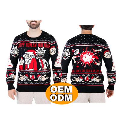 China 2021 Newest Anti-Wrinkle Design Hot Selling Wholesale Plus Size Mens Sweater Custom Men Knit Ugly Christmas Sweater for sale