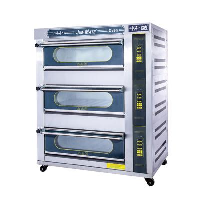 China Vegetable Processing Plant Bread Oven Baking Industrial Control 3 Deck 6 Trays Gas Oven For Wholesale for sale