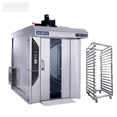 China Automatic Commercial Bread Oven Cart 32 1 Trays Gas Rotary Oven Bakery Equipment For Bread for sale