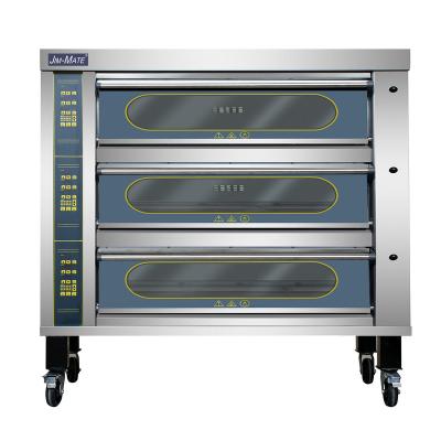 China New Products Automatic Smart Control 3 Deck High Class Gas Bakery Pizza Oven for sale