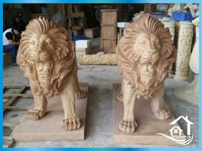 China Eco-Friendly Majestic Stone Lion Statue For Sale for sale