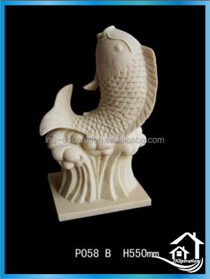 China Eco - Friendly Outdoor Marble Fish Fountain for sale