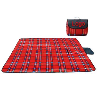 China Custom Multicolor Outdoor Foldable Waterproof Sand Proof Extra Large Picnic Picnic Blanket With Carry Strap for sale