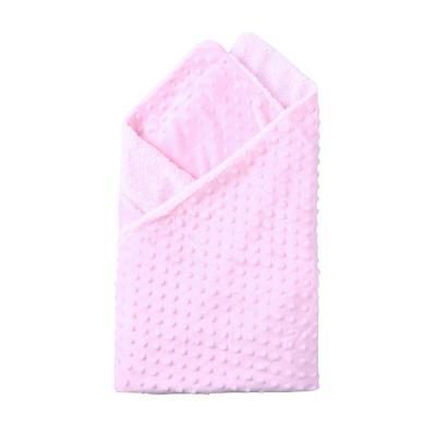 China Soft Warm Comfortable 100% Polyester Anti-pilling Dotted Double Layers Baby Carrier & Sherpa Fleece Stitch Blanket for sale