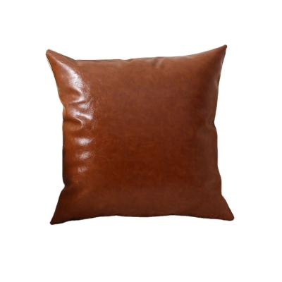 China Wholesale Anti-pilling PU Leather Cushion Covers Different Color Latest Design Pillow Throw Case Novelty Cushion Covers For Sofa Home Decor for sale