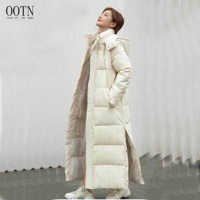 China OOTN Breathable Cultivate Morality Fashion Quilt Hoodie With Down Parka Winter Thick Coat Women With Hood Down Jacket for sale