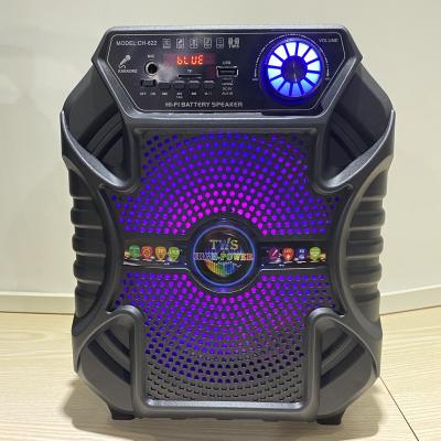 China PORTABLE Newcomers! 8 inch wireless BT woofer lighting portable two way speaker with fm for sale