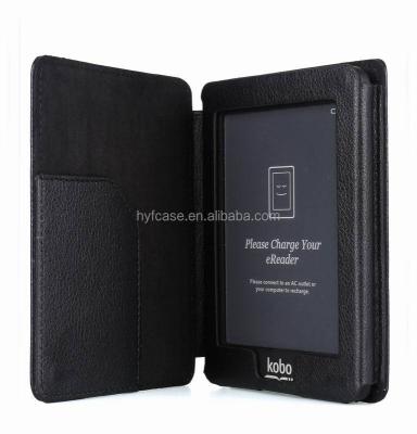 China Soft Leather PU Flip Book Cover Leather Case for Kobo eReader, PU Stand Case Leather Cover for kobo for sale