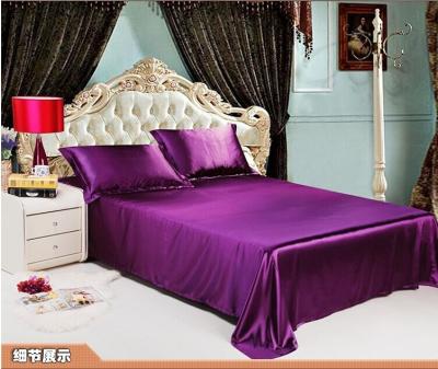 China Factory Price Charmeuse 100% Mulberry Silk Single Sheet Set With Duvet Cover for sale