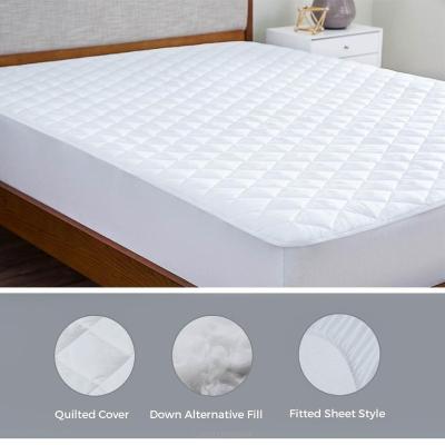 China Amazon Best Selling Waterproof Quilted Waterproof Mattress Protector With 45CM Fitted Skirt for sale