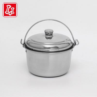 China Sustainable Kitchen Supplies Stainless Steel Pot Home Cooking Soup Cooking Pot for sale