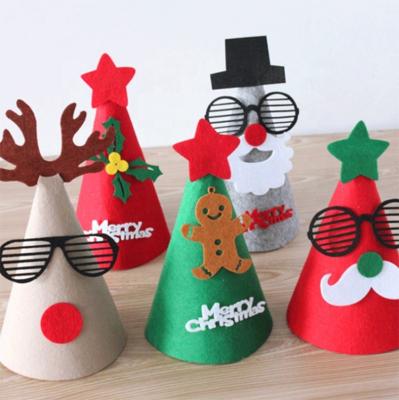 China Good Quality Decoration Customized Adult Santa New Year Felt Christmas Hat Decoration Is It Gonna Be Christmas for sale