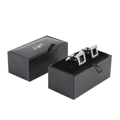 China Packaging Items Wholesale Custom Logo Cufflink Packaging Box Tie Cufflink Box Cufflink Box Set Gift for sale