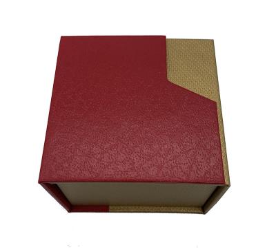 China Gift & Wholesale Custom Red Fancy Craft Flip Ring Paper Jewelry Box for sale