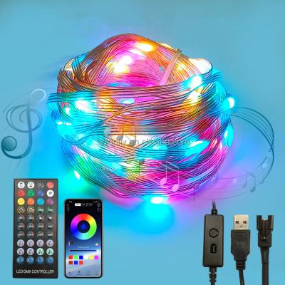 China Swipe On Hot Selling Tree Color Changing With App Remote Control Waterproof Decorative Christmas Garden Light Light for sale