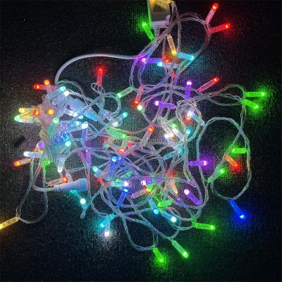 China Wedding 100 LED String Light RGB Color Changing Cupola Headlight with Remote Rubber Cable LED String Light for Weddings for sale