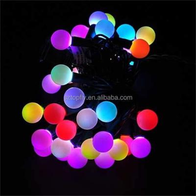 China Colorful 17mm LED Ball String Fairy Lights PVC String Lights Indoor Outdoor Event Decor Decoration for Outdoor for sale