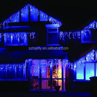 China Eaves Christmas Atmosphere 10m LED Christmas Decoration Light Holiday LED Garland Wedding Icicle String Light for sale