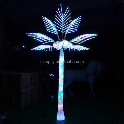 China New Product Holiday LED Tree Lighting 10ft Color Changing Life Size Artificial LED Coconut Palm Tree Light Canada for sale