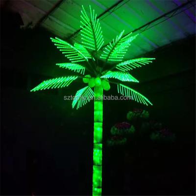 China 3M Artificial Coconut Lighted Palm Tree Garden Decoration LED Waterproof Outdoor Palm Tree Lighting for sale