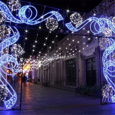 China Commercial Use Wholesale Price Holiday Lighting Christmas Decoration Street LED Cross Pattern Lights for sale