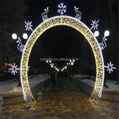 China Commercial Outdoor 2D Arch Light Decoration LED Supplier Christmas Use Arch Sculpture LED Pattern Lights for sale