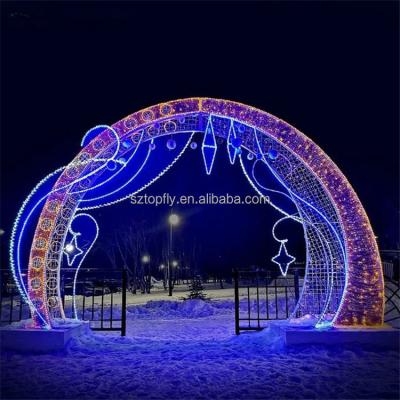 China Hot Selling Glowing Pattern Lights of Holiday Decoration LED Ball Arch Commercial Use Wedding 2D Arch Light Luminous Arch Light for sale