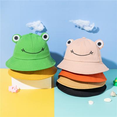 China Cute Lady And Girl Two Sizes Sunshade Lady And Girl Two Sizes Leisure Cotton Sunshade Fisherman Hat Casual Frog Ear Head Sun Bucket Hat for sale