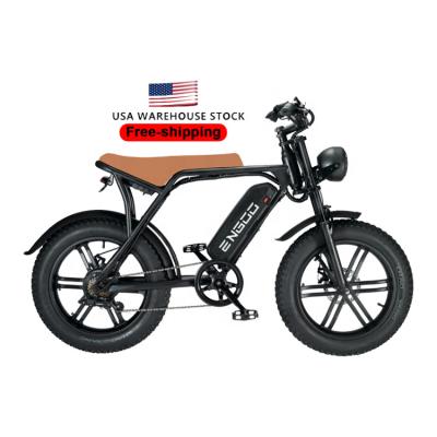 China USA warehouse ebike15ah ALLOY urban electric bicycle STEEL battery operated electric bicycle 48v 750w fat tire for sale