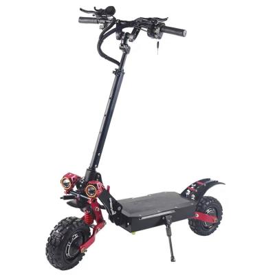 China Unisex High Power 60v Fast Speed ​​11inch Popular Electric Scooter 5600w Dual Motor Offroad With Seat for sale