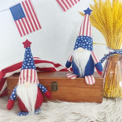 China Hot Selling Handmade Dwarf Clothes 4th July Independence Day Toddler Baby Clothes Modern Trend Gnomes Decor Summer Decorations for sale