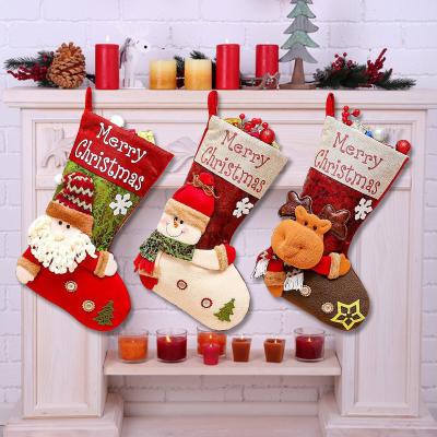 China Jurassic 2022 Santa Christmas stockings of Christmas tree stand hot plush doll festival decoration (factory) selection (factory) for sale