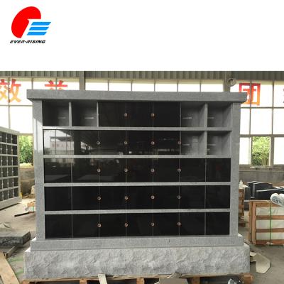 China Pre-assembled Rectangle 35 Slotted Modern Multilevel Light Gray Granite Columbarium for sale