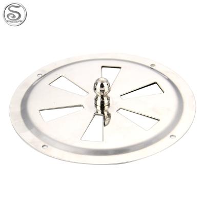 China Boat Hardware Fitting 5 Inch Stainless Steel Butterfly RV Boat Round Button Marine Duct Louvered Cover for sale