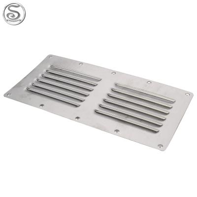 China Boat Hardware Fitting Marine Hardware Stainless Steel Louvre Vent Grill Cover Metal Duct Ventilation 233*115mm for sale